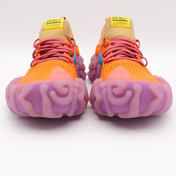 Crocs Salehe Bembury x Juniper Sneaker Womens Size 7 Orange Purple Lace Up - Picture 6 of 13